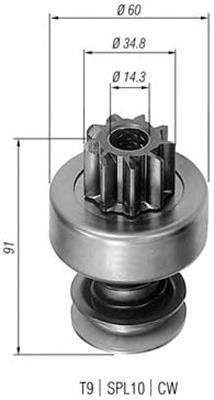 Бендикс стартера 940113020204 Magneti Marelli