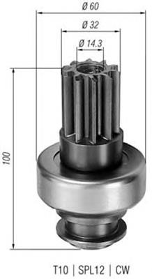 Roda-livre do motor de arranco 81012472 Power MAX