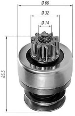 Roda-livre do motor de arranco SD1018 As-pl