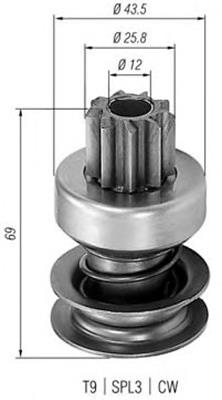 Roda-livre do motor de arranco 132695 REMA-PARTS