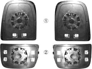 Elemento espelhado do espelho de retrovisão direito 773438 Diesel Technic