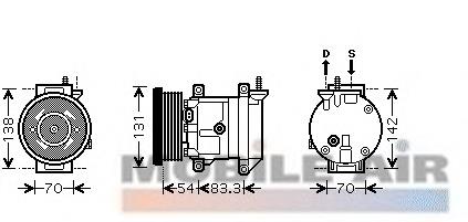 6081K071 Schlieckmann compressor de aparelho de ar condicionado