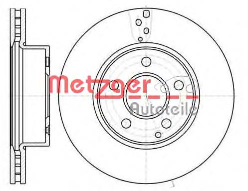 6106610 Metzger диск тормозной передний