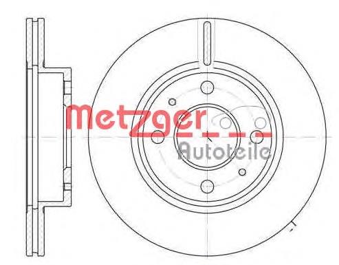 610510 Metzger диск тормозной передний