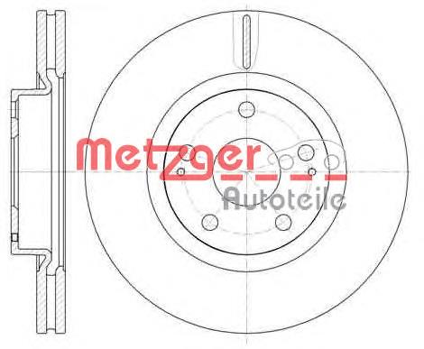 61050.10 Metzger диск тормозной передний