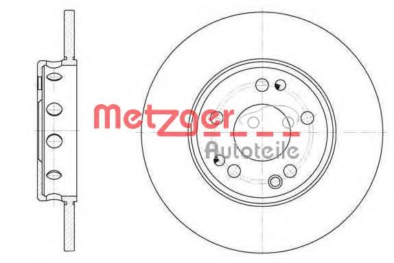 6059.00 Metzger диск тормозной передний