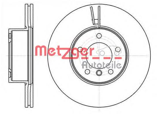 61194.10 Metzger диск тормозной передний