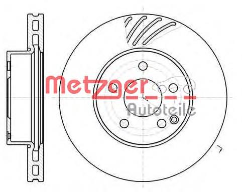 6118410 Metzger диск тормозной передний