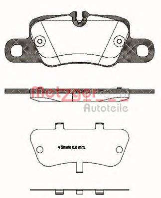 Задние тормозные колодки 140100 Metzger