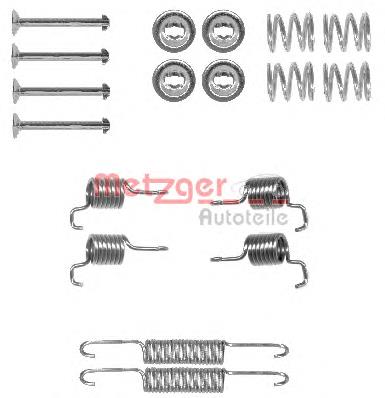 105-0011 Metzger kit de montagem das sapatas traseiras de tambor