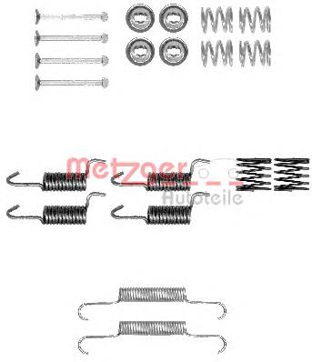 105-0010 Metzger kit de montagem das sapatas traseiras de tambor