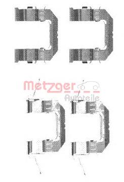 109-1722 Metzger комплект пружинок крепления дисковых колодок передних