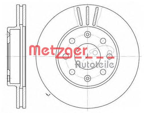 665510 Metzger диск тормозной передний