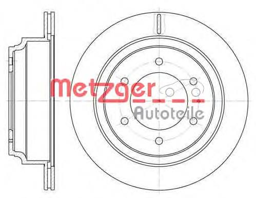 6515.10 Metzger диск тормозной задний