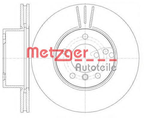 697410 Metzger диск тормозной передний