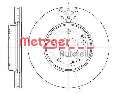 6751.10 Metzger диск тормозной передний