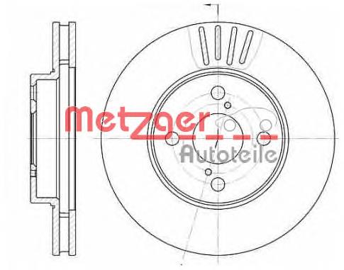 6742.10 Metzger диск тормозной передний