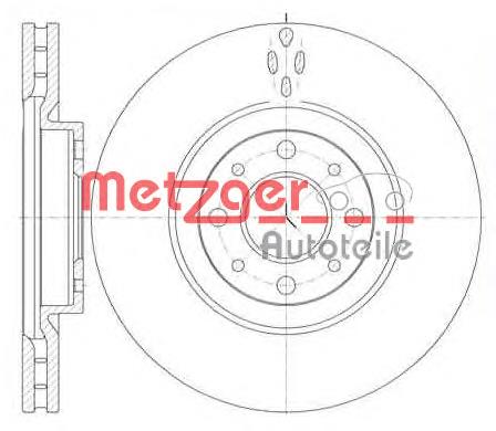 673410 Metzger диск тормозной передний