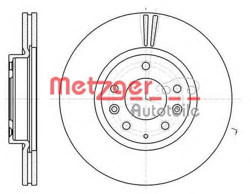 61235.10 Metzger диск тормозной передний