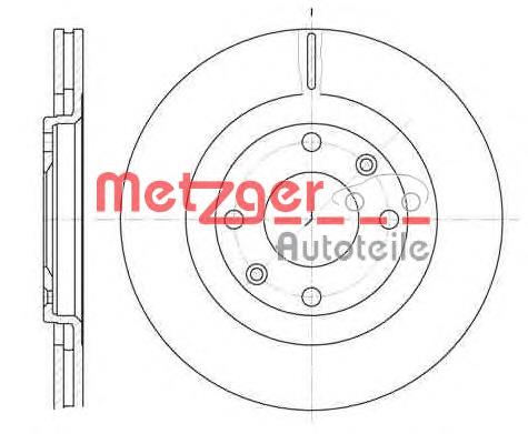 Передние тормозные диски 624010 Metzger