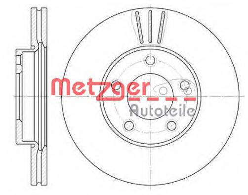 667110 Metzger диск тормозной передний