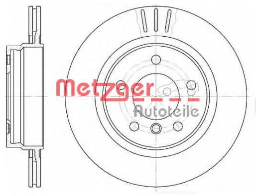 672210 Metzger диск тормозной задний