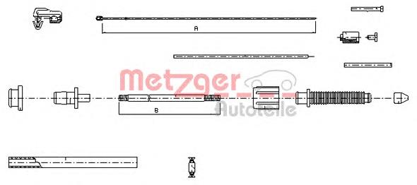 100382 Metzger cabo/pedal de gás (de acelerador)