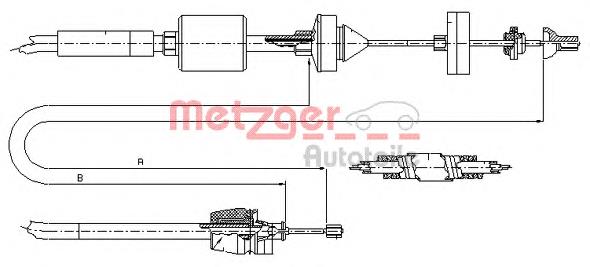 102843 Metzger cabo de embraiagem