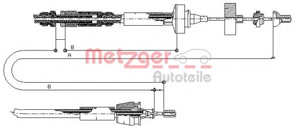 102962 Metzger cabo de embraiagem