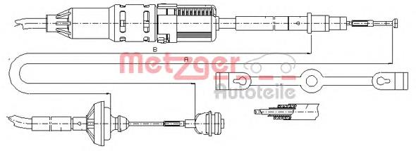 103211 Metzger cabo de embraiagem