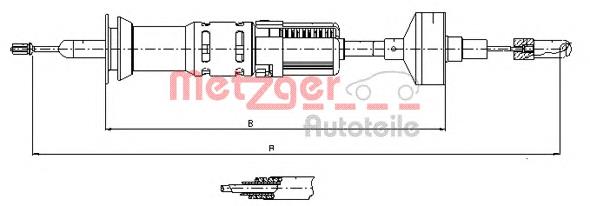 103412 Metzger cabo de embraiagem