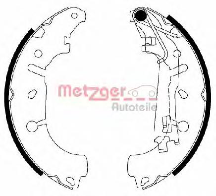 MG201 Metzger sapatas do freio traseiras de tambor