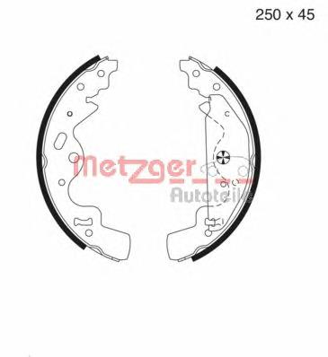 MG986 Metzger sapatas do freio traseiras de tambor