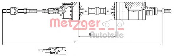 Трос сцепления 112553 Metzger