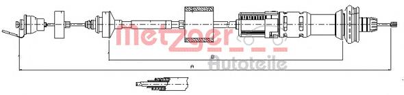 Трос сцепления 112154 Metzger