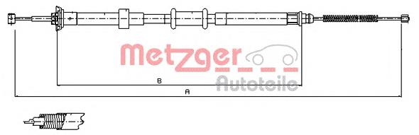 Трос ручника 120725 Metzger