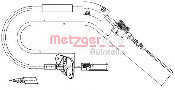 1558931 Ford cabo de embraiagem