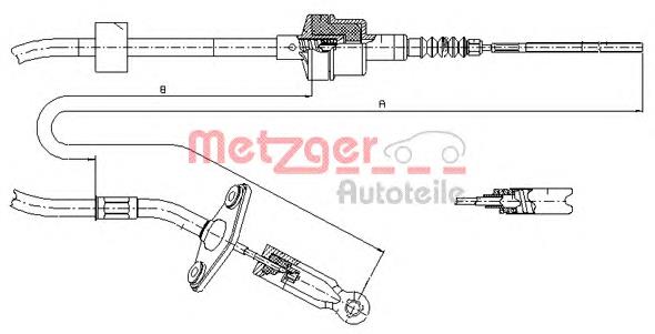 127200 Metzger cabo de embraiagem