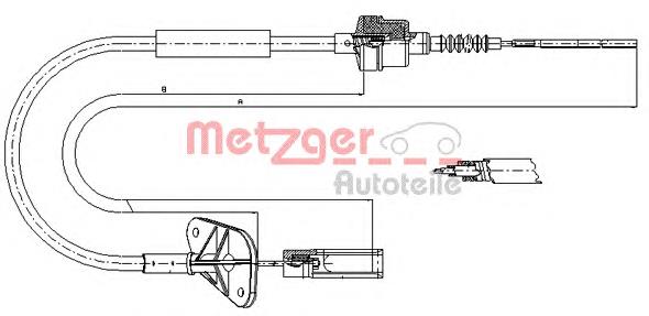 Трос сцепления 127201 Metzger