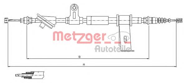 Трос ручника 120102 Metzger