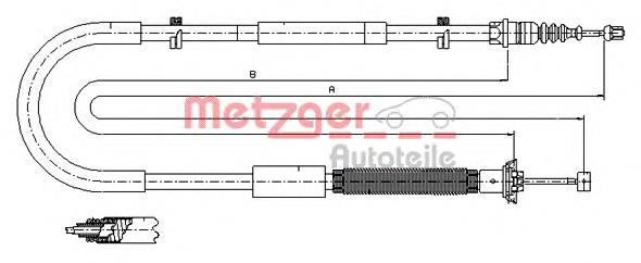 Трос ручника 120703 Metzger