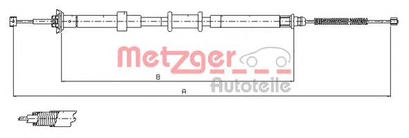 Трос ручника 120702 Metzger