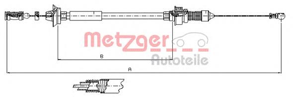 Трос газа 11737 Metzger