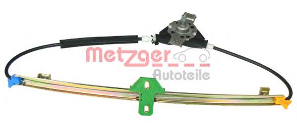 2160080 Metzger mecanismo de acionamento de vidro da porta traseira direita