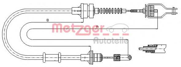 Трос сцепления 180072 Metzger