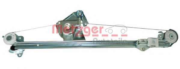 2160023 Metzger mecanismo de acionamento de vidro da porta traseira esquerda