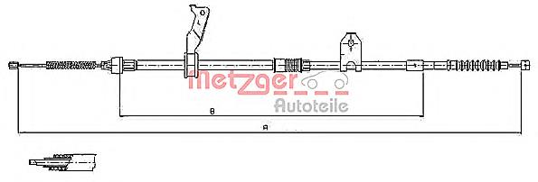 Трос ручника 171480 Metzger