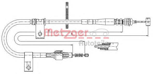 Трос ручника 175041 Metzger