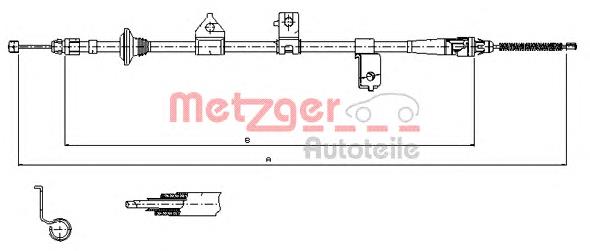 Трос ручника 176027 Metzger