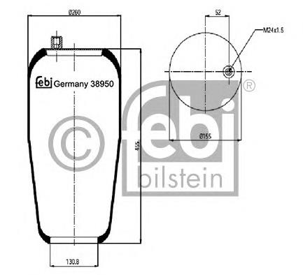 RML95868C9 Blacktech coxim pneumático (suspensão de lâminas pneumática do eixo)